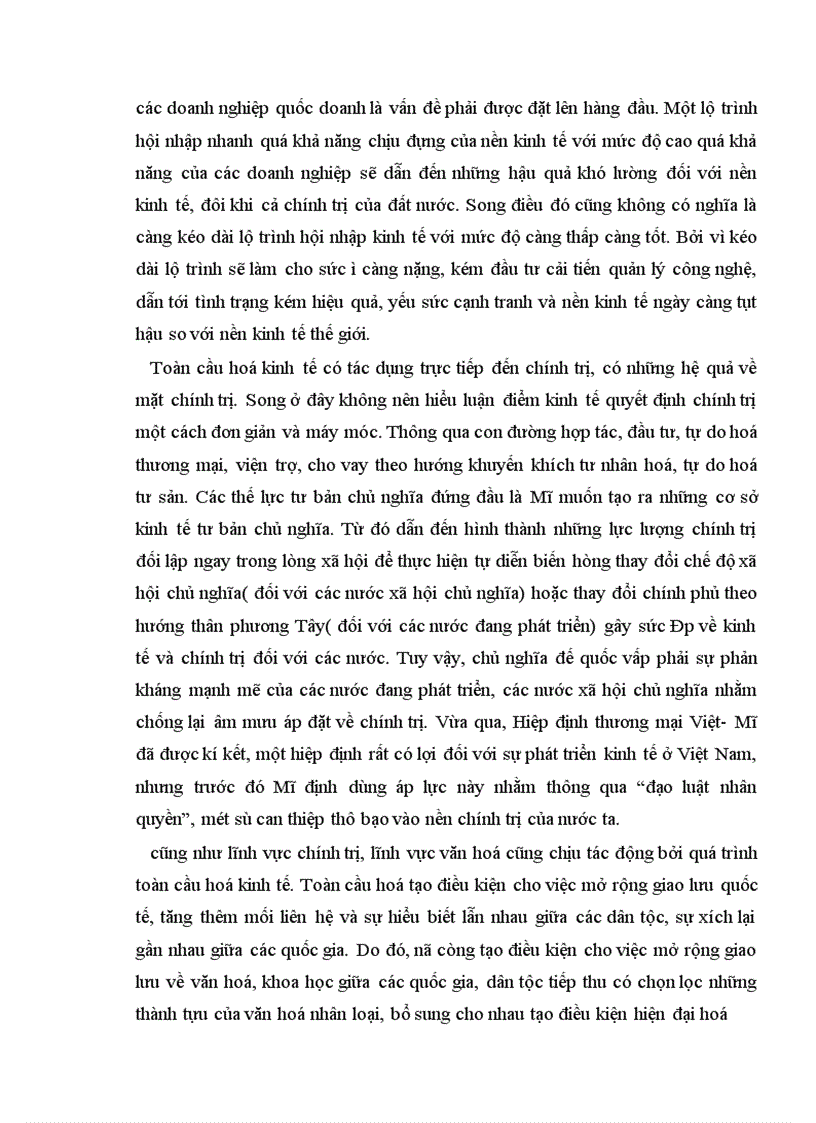 image for page Thực trạng của nền kinh tế Việt Nam trước xu thế toàn cầu hoá.