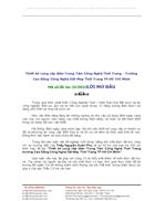 Thiết kế cung cấp điện Trung Tâm Công Nghệ Thời Trang trường Cao Đẳng Công Nghệ Dệt May Thời Trang TP.Hồ Chí Minh