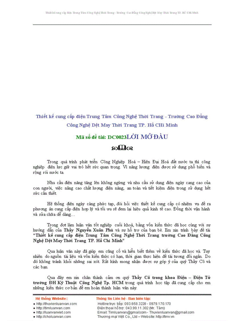 image for page Thiết kế cung cấp điện Trung Tâm Công Nghệ Thời Trang trường Cao Đẳng Công Nghệ Dệt May Thời Trang TP.Hồ Chí Minh