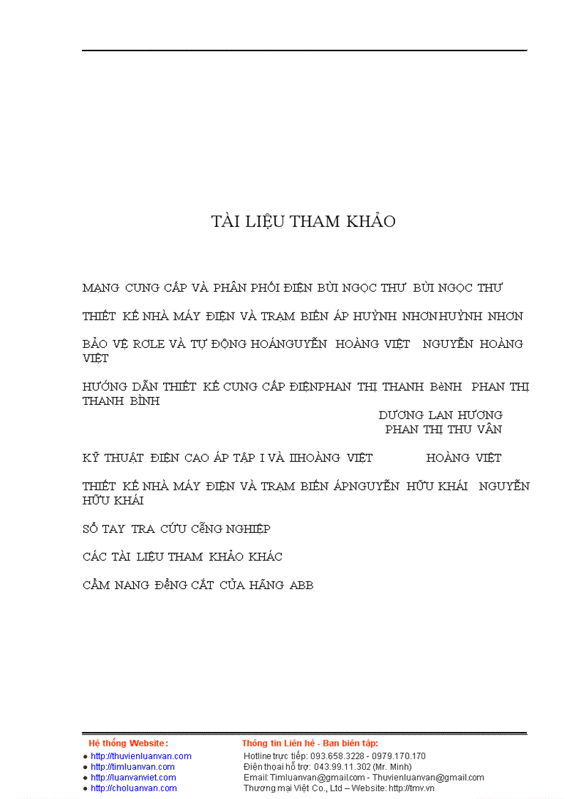 image for page Thiết kế trạm biến áp 220/110KV trung gian Tiền Giang