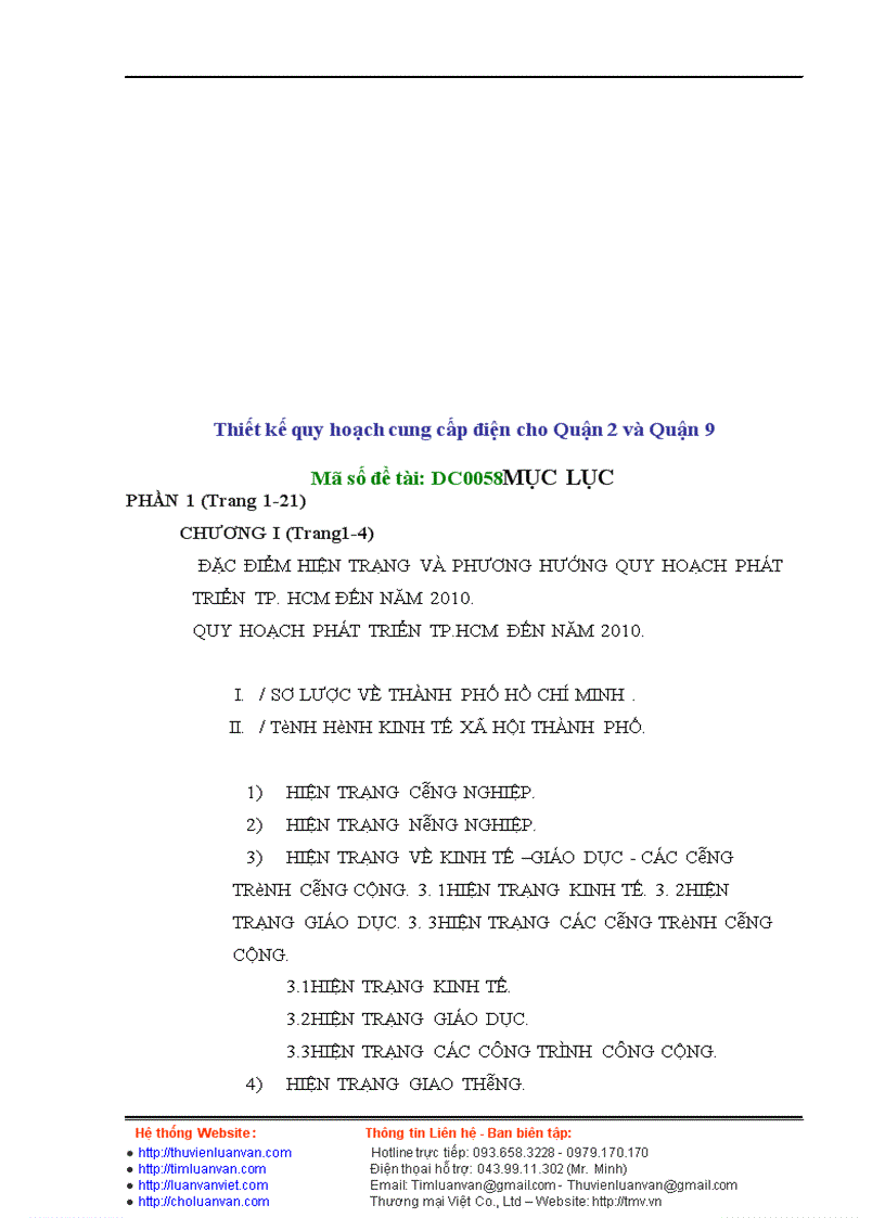 image for page Thiết kế quy hoạch cung cấp điện cho Quận 2 và Quận 9