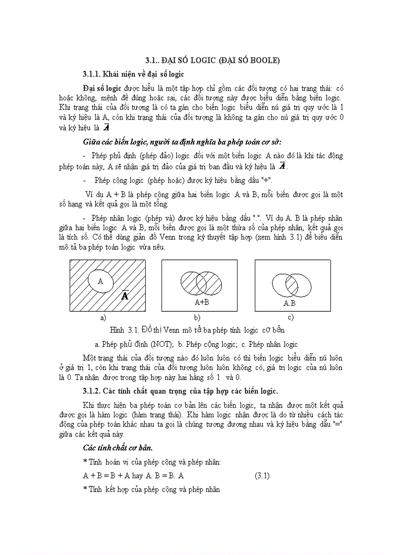 Đại số logic (đại số boole)