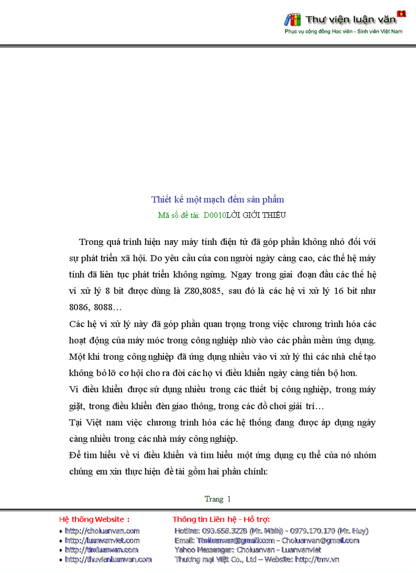 image for page Thiết kế một mạch đếm sản phẩm