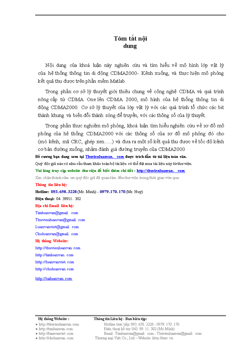 image for page Mô hình lớp vật lý CDMA 2000 kênh xuống