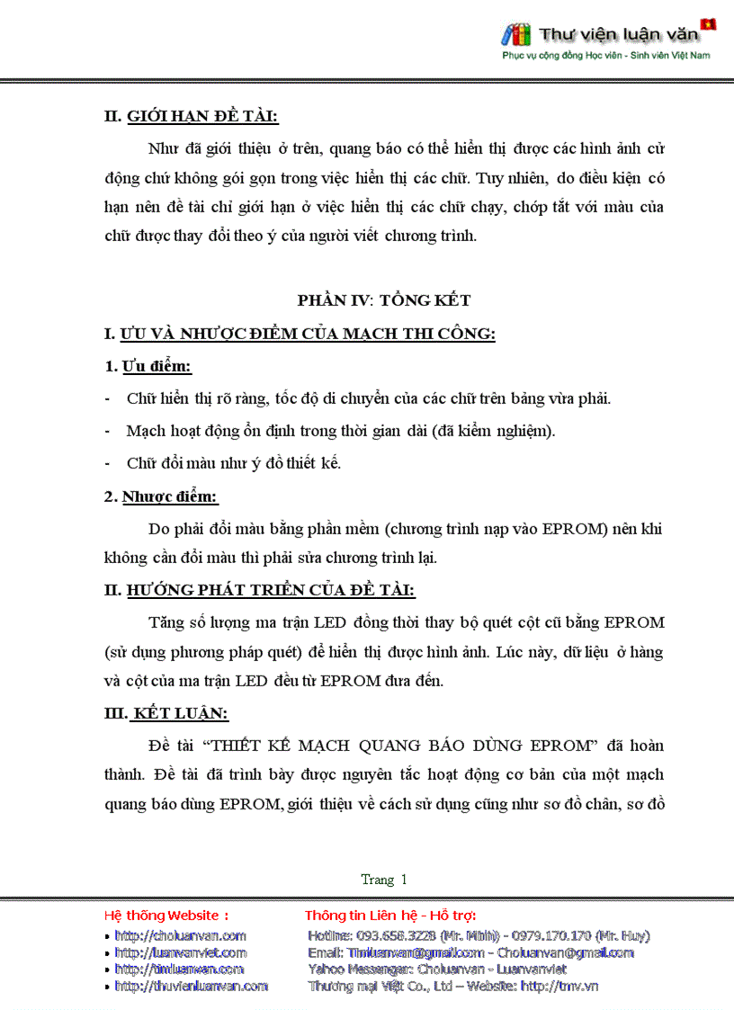 image for page Thiết kế và thi công mạch quang báo dùng EPROM