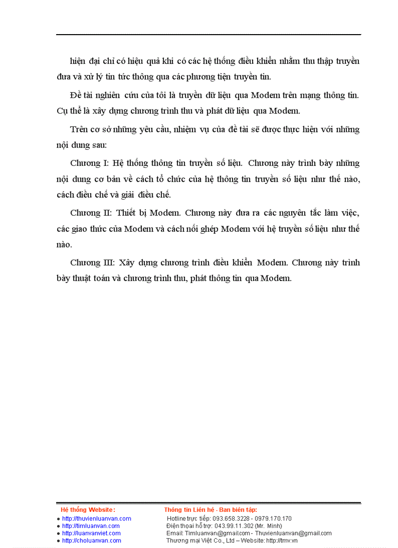 image for page Truyền dữ liệu qua modem trên mạng thông tin