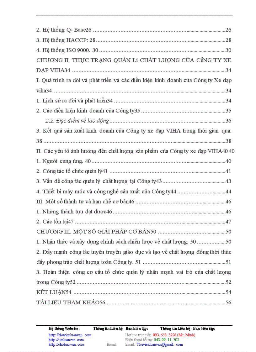 image for page Thực trạng quản lý chất lượng của Công ty Xe đạp VIHA