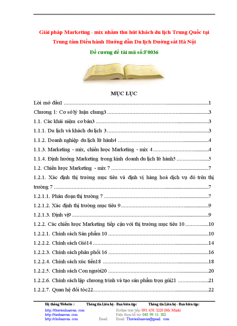 image for page Giải pháp Marketing - mix nhằm thu hút khách du lịch Trung Quốc tại Trung tâm Điều hành Hướng dẫn Du lịch Đường sắt Hà Nội