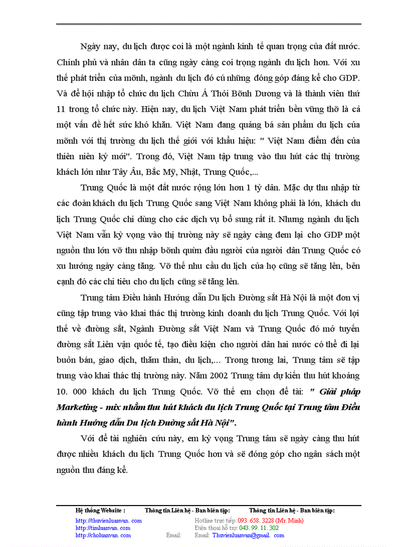 image for page Giải pháp Marketing - mix nhằm thu hút khách du lịch Trung Quốc tại Trung tâm Điều hành Hướng dẫn Du lịch Đường sắt Hà Nội