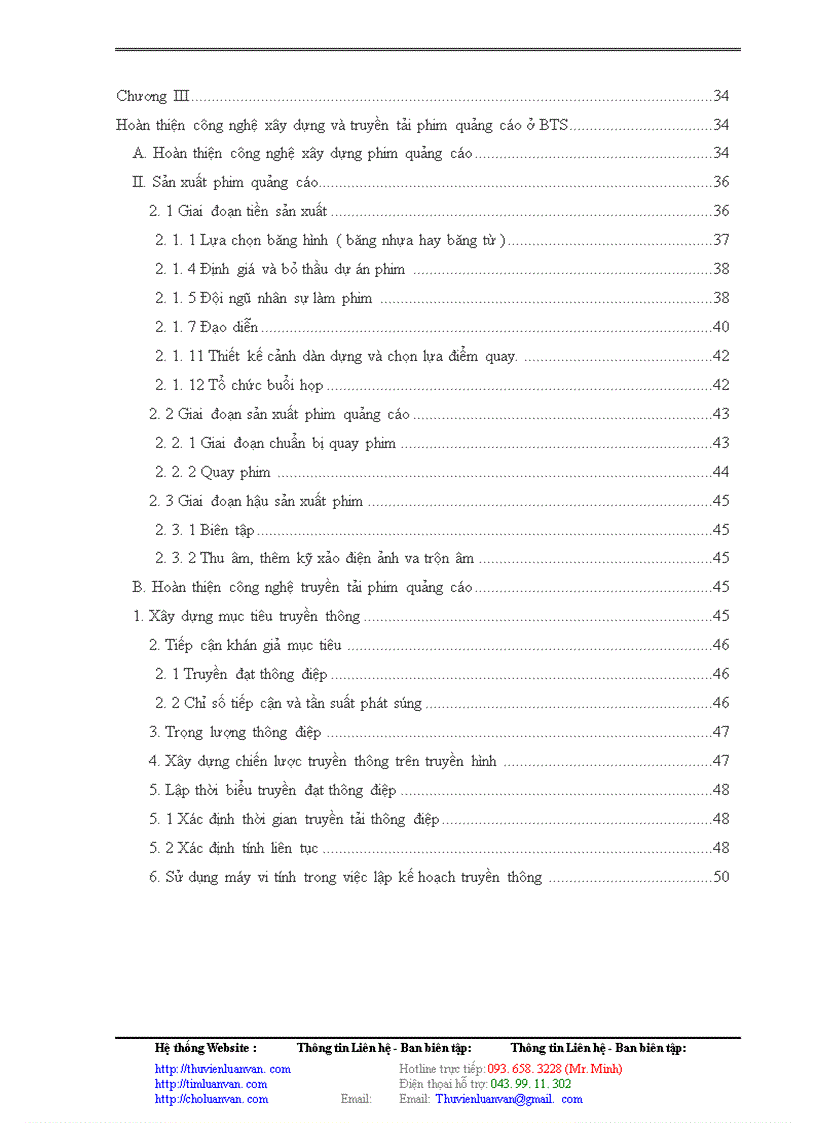 image for page Hoàn thiện công nghệ xây dựng và truyền tải phim quảng cáo ở công ty dịch vụ truyền thanh – truyền hình Hà Nội ( BTS )