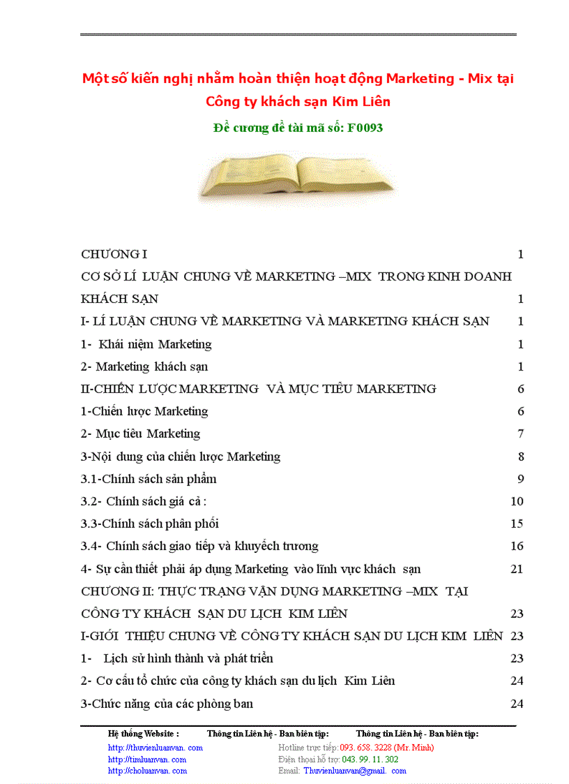 image for page Một số kiến nghị nhằm hoàn thiện hoạt động Marketing - Mix tại Công ty khách sạn Kim Liên