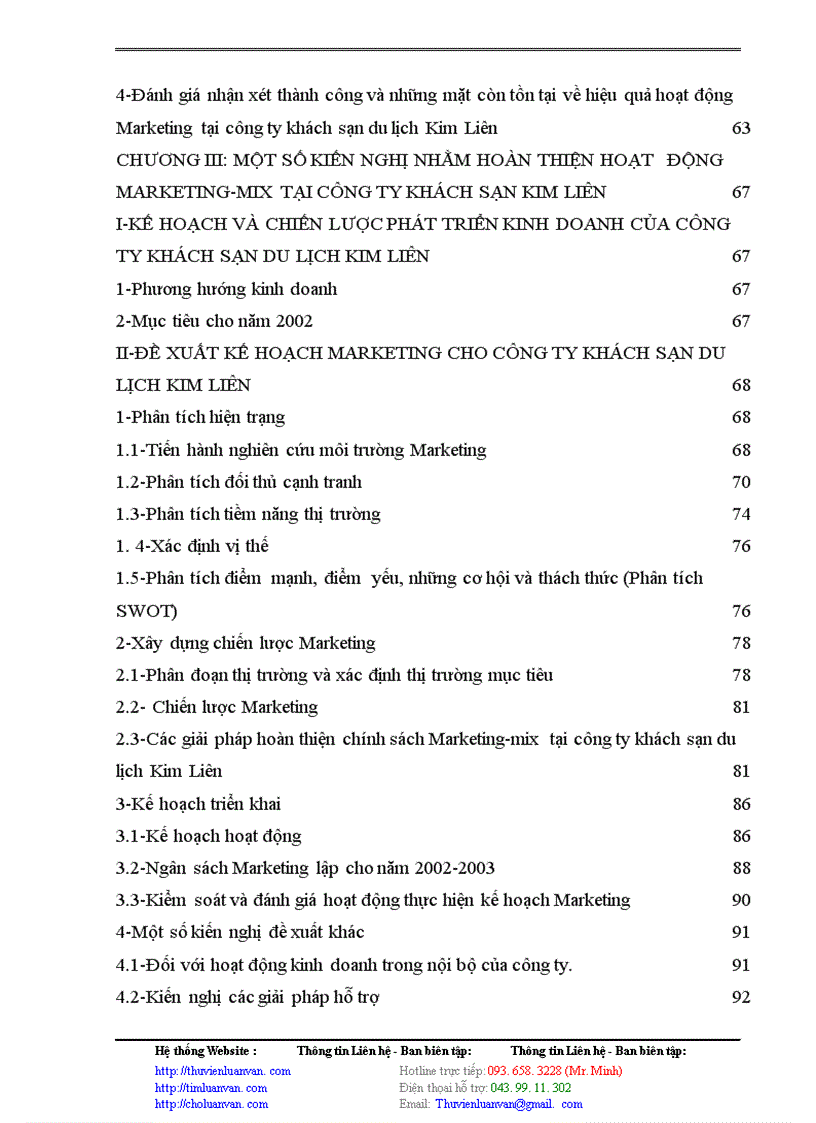 image for page Một số kiến nghị nhằm hoàn thiện hoạt động Marketing - Mix tại Công ty khách sạn Kim Liên