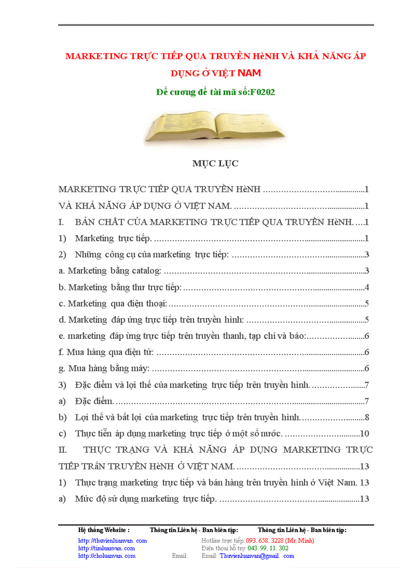 image for page Marketing trực tiếp qua truyền hình và khả năng áp dụng ở việt nam