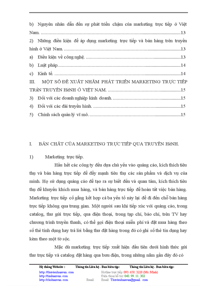 image for page Marketing trực tiếp qua truyền hình và khả năng áp dụng ở việt nam