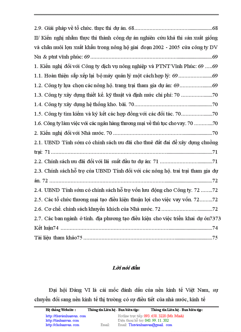 image for page Dự án nghiên cứu khả thi sản xuất giống & chăn nuôi lợn Xuất khẩu trong nông hộ của Công ty Dịch vụ Nông nghiệp và phát triển nông thôn Vĩnh Phúc