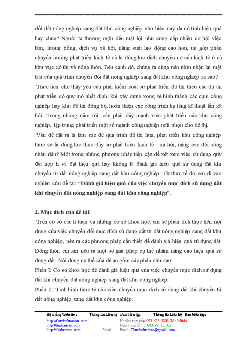 image for page Đánh giá hiệu quả của việc chuyển mục đích sử dụng đất khi chuyển đất nông nghiệp sang đất khu công nghiệp