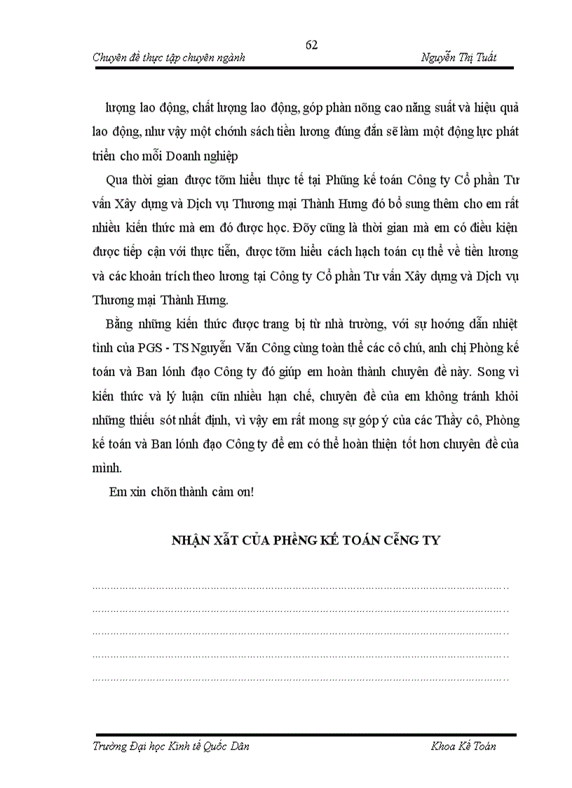 image for page Kế toán tiền lương và các khoản trích theo lương tại Công ty Cổ phần Tư vấn Xây dựng và Dịch vụ Thương mại Thành Hưng