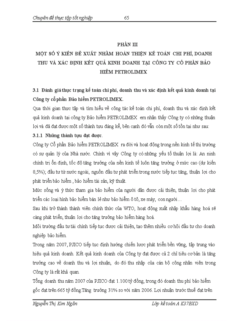 image for page Hoàn thiện kế toán chi phí, doanh thu và xác định kết quả tại Công ty cổ phần Bảo hiểm PETROLIMEX