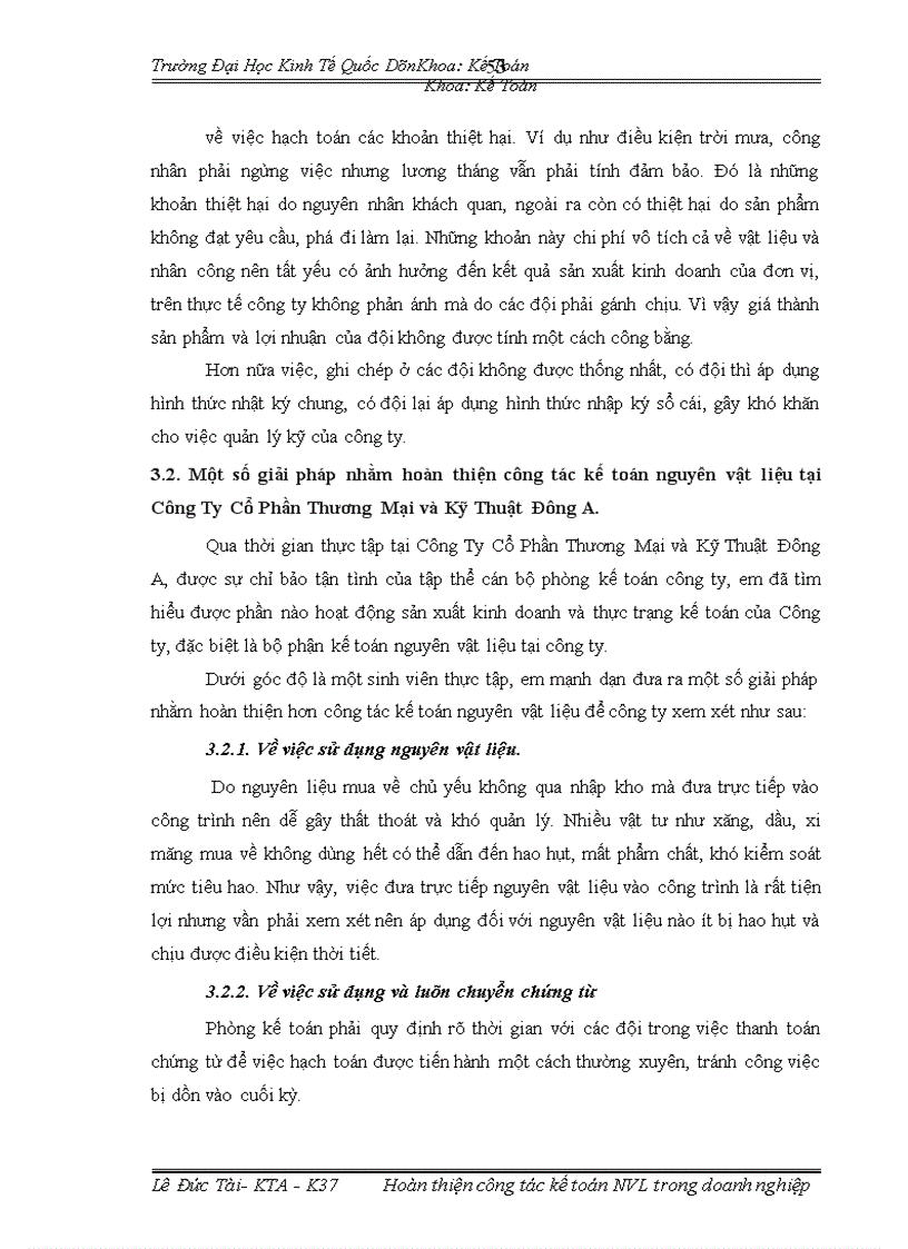 image for page Hoàn thiện công tác kế toán nguyên vật liệu tại Công Ty Cổ Phần Thương Mại và Kỹ Thuật Đông A