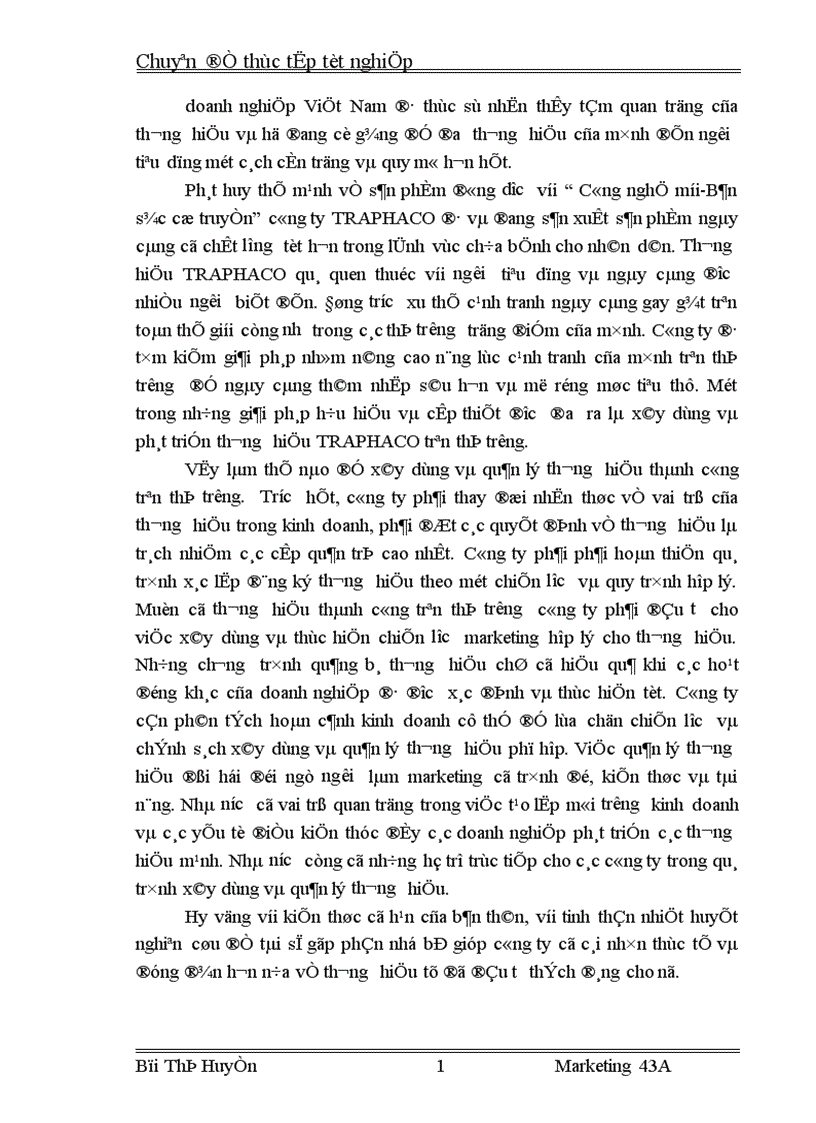 image for page Tạo dựng và quản trị thương hiệu của công ty cổ phần TRAPHACO