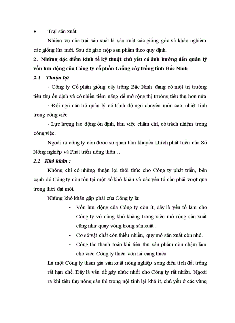 image for page Một số vấn đề về nâng cao hiệu quả sử dụng vốn lưu động tại Công ty cổ phần giống cây trồng Bắc Ninh