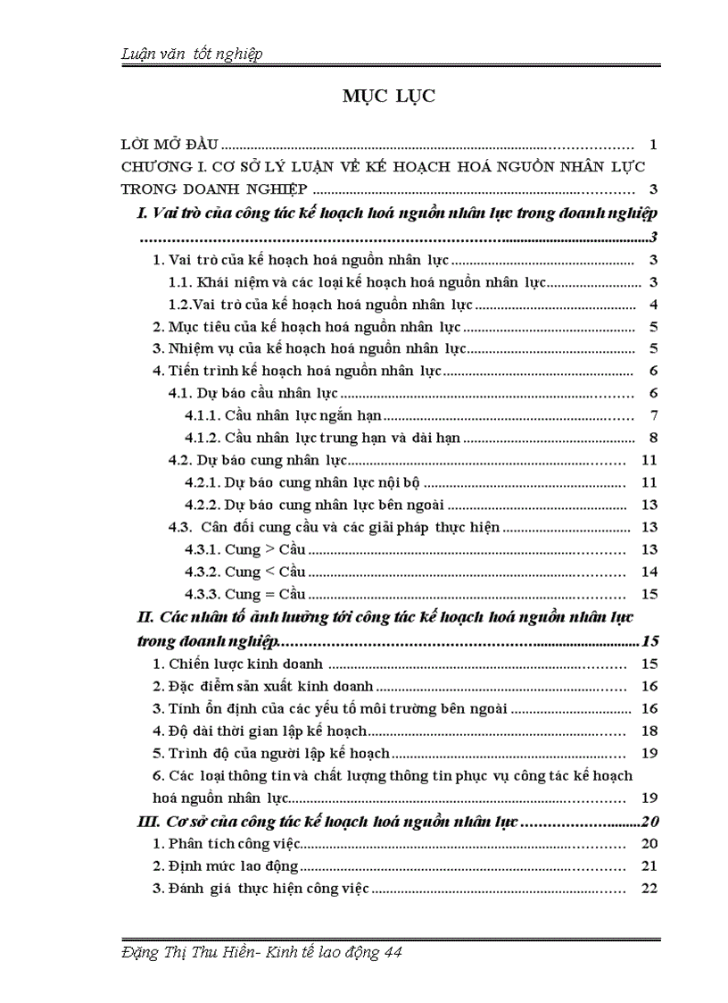 image for page Kế hoạch hoá nguồn nhân lực tại Công ty chế biến và kinh doanh than Hà Nội