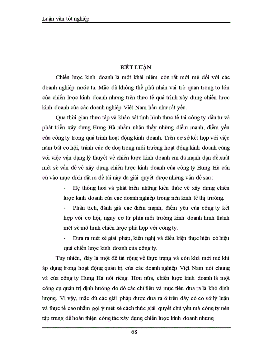 image for page Xây dựng chiến lược kinh doanh của công ty đầu tư và phát triển xây dựng Hưng Hà.