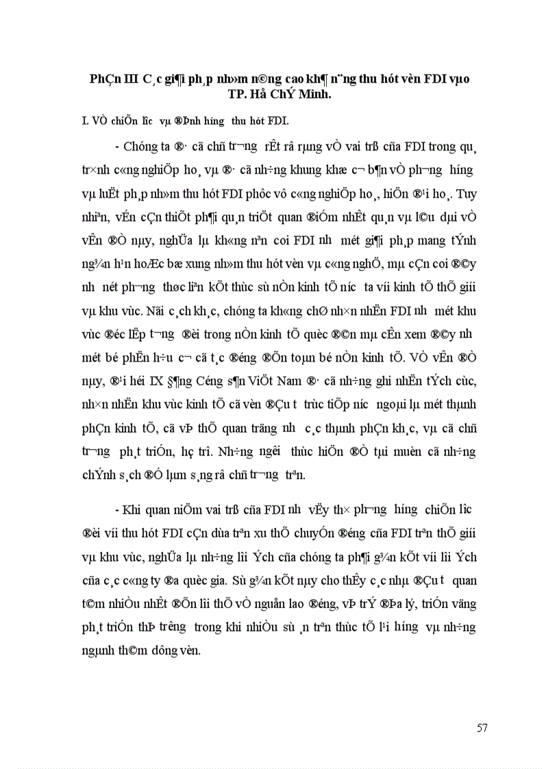 image for page Các giải pháp nhằm nâng cao khả năng thu hút vốn FDI vào TP Hồ Chí Minh