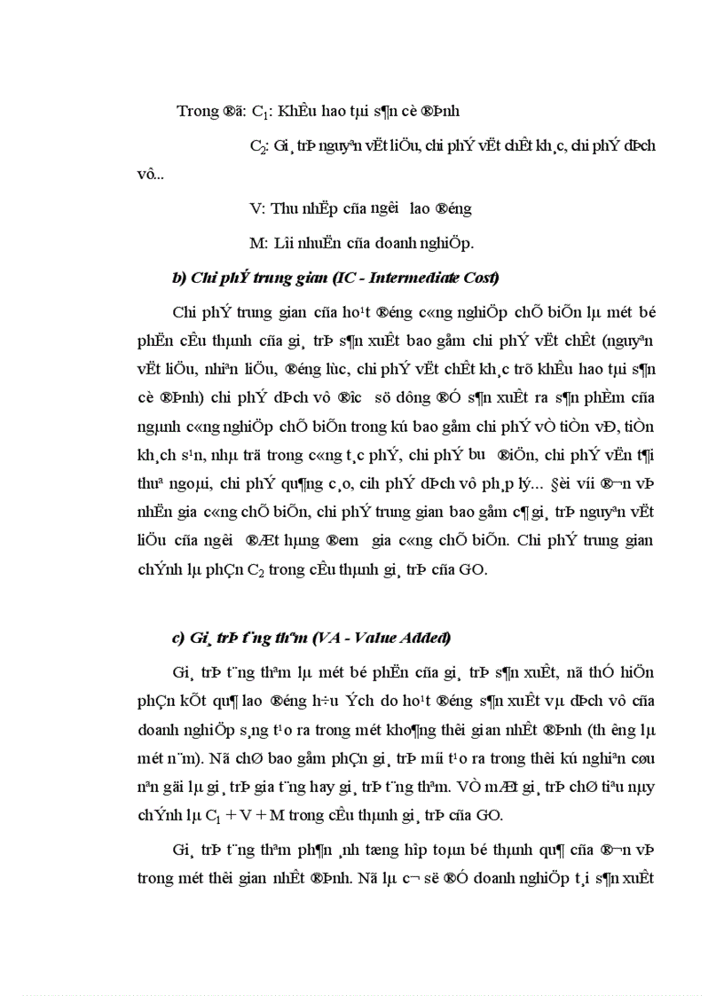 image for page Vận dụng xác định và phân tích giá trị sản xuất và giá trị tăng thêm ngành công nghiệp chế biến Việt Nam thời kỳ 1991-2000
