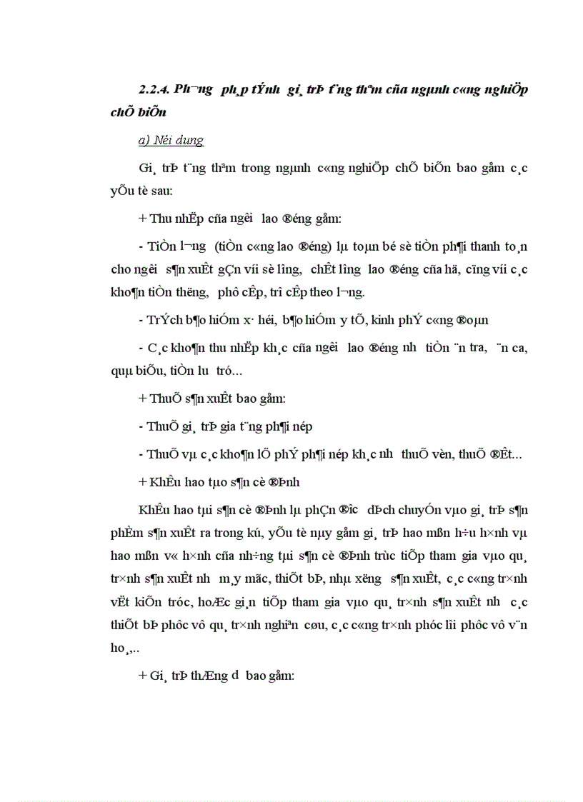 image for page Vận dụng xác định và phân tích giá trị sản xuất và giá trị tăng thêm ngành công nghiệp chế biến Việt Nam thời kỳ 1991-2000