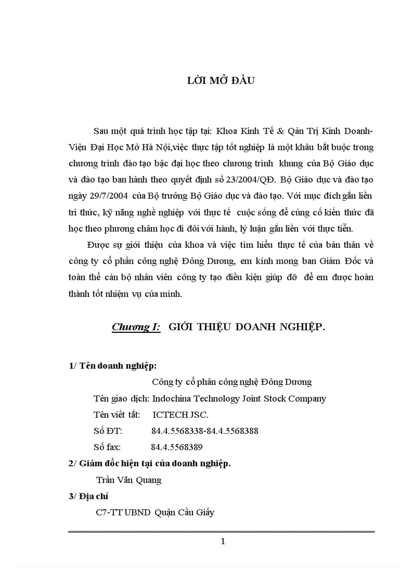 image for page Hoạt động của công ty cổ phần công nghệ Đông Dương