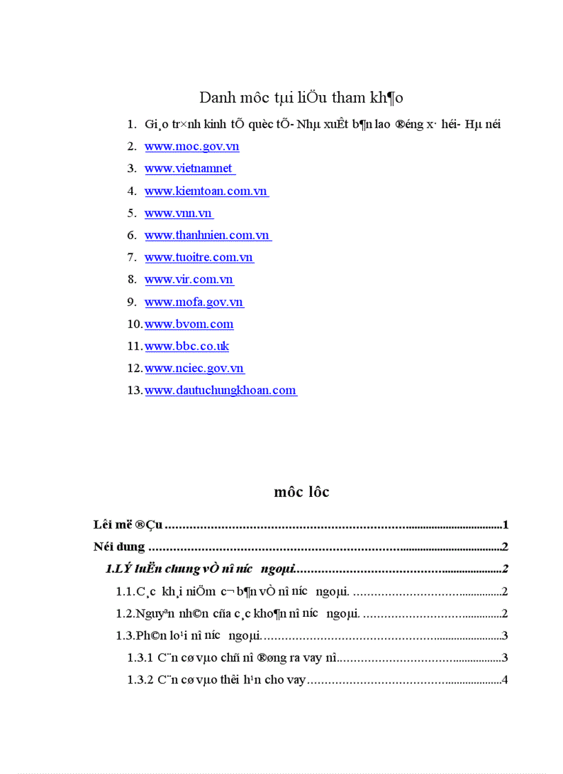 image for page Thực trạng và giải pháp để xử lí nợ nước ngoài của Việt Nam trong giai đoạn hiện nay