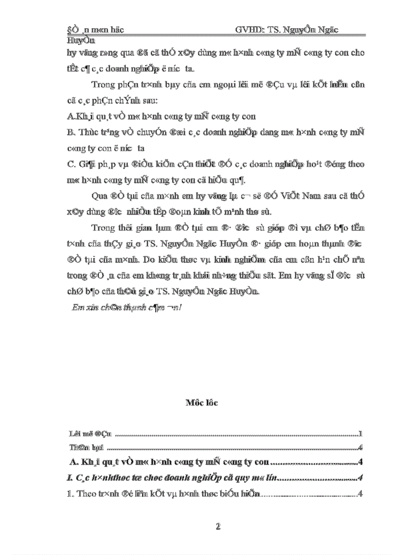 image for page Chuyển đổi các doanh nghiệp dang mô hình công ty mẹ công ty con ở nước ta