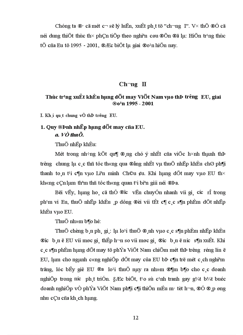 image for page Xuất khẩu hàng dệt may của Việt Nam sang thị trường EU. Thực trạng và giải pháp