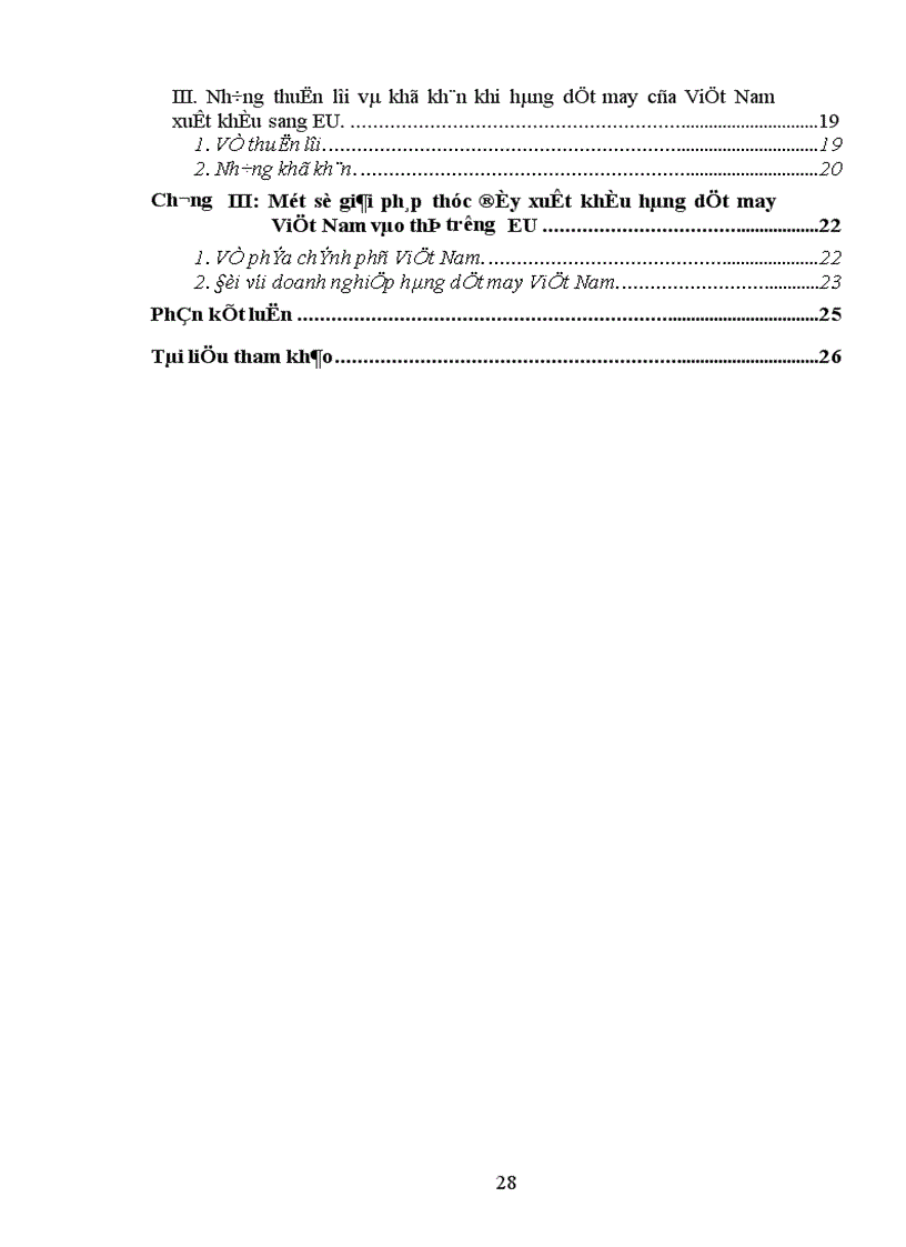 image for page Xuất khẩu hàng dệt may của Việt Nam sang thị trường EU. Thực trạng và giải pháp