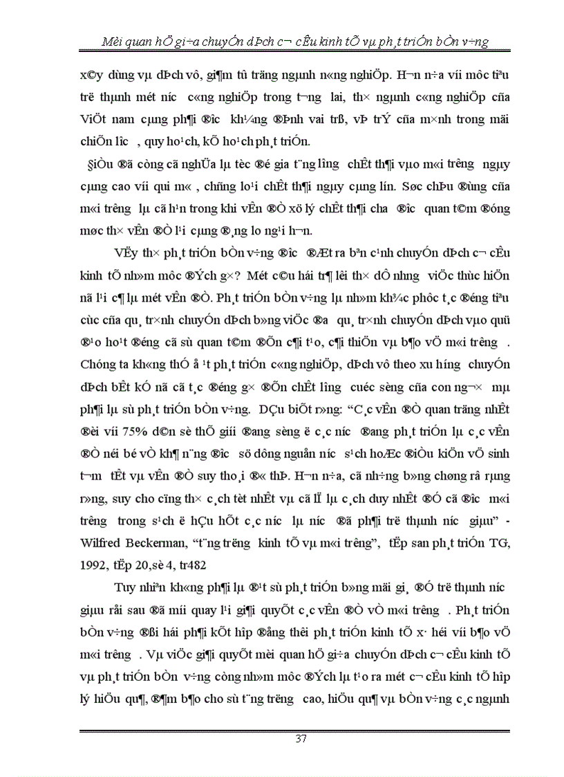 image for page Mối quan hệ giữa chuyển dịch cơ cấu kinh tế và phát triển bền vững