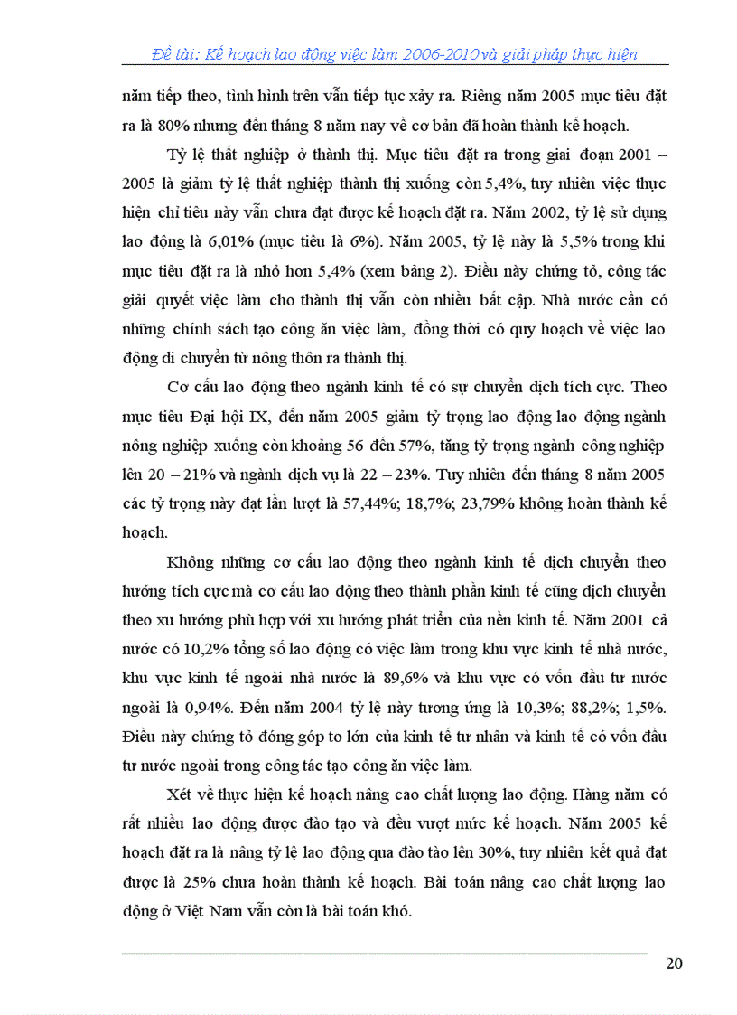 image for page Kế hoạch lao động việc làm và thực hiện kế hoạch lao động - việc làm