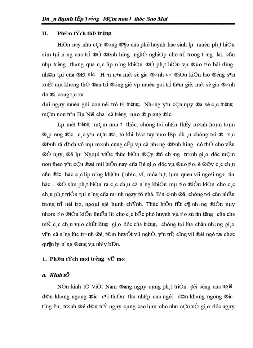 image for page Dự án thành lập Trường Mầm non tư thục Sao Mai