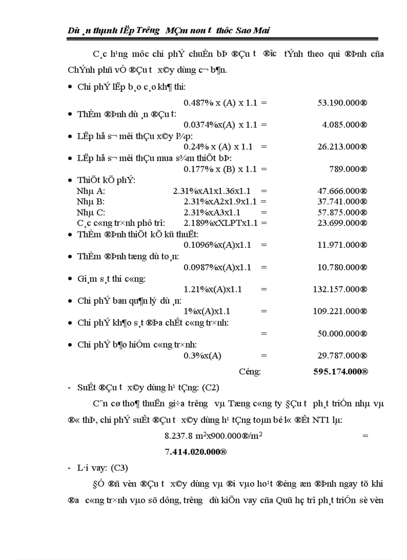 image for page Dự án thành lập Trường Mầm non tư thục Sao Mai
