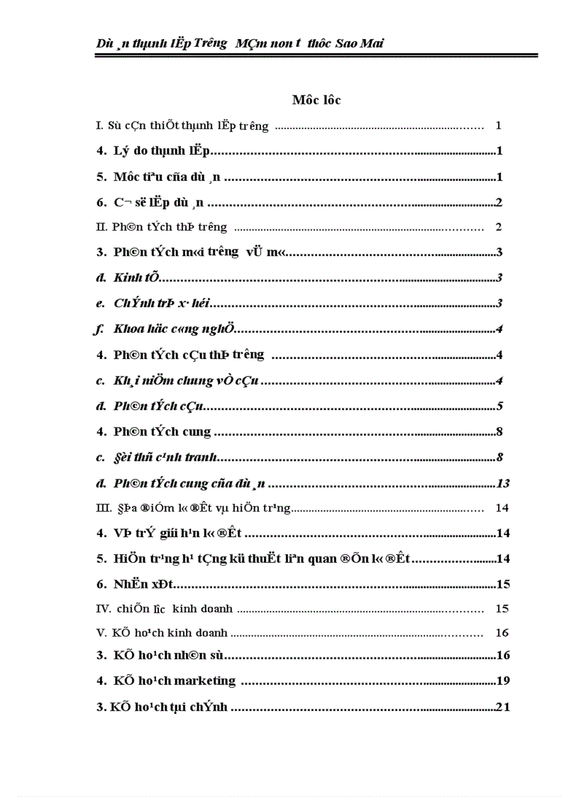 image for page Dự án thành lập Trường Mầm non tư thục Sao Mai
