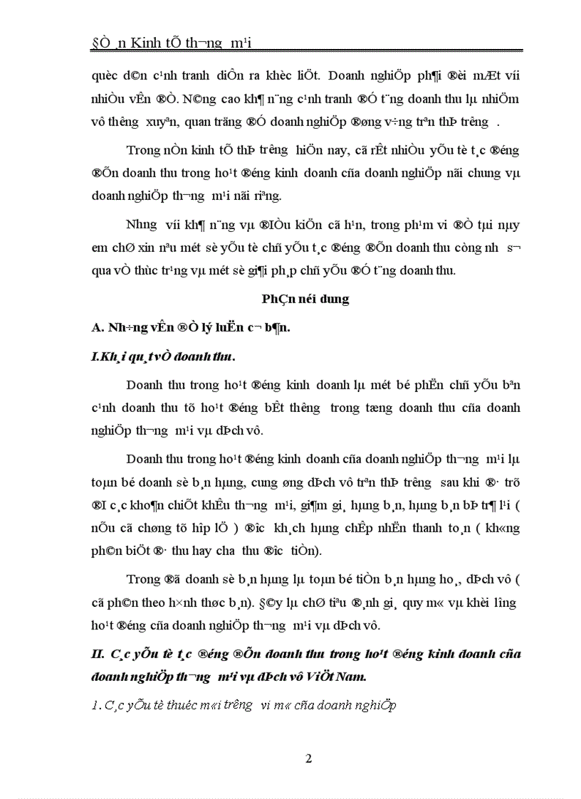 image for page Các yếu tố tác động đến doanh thu trong hoạt động kinh doanh của doanh nghiệp thương mại và dịch vụ Việt Nam.