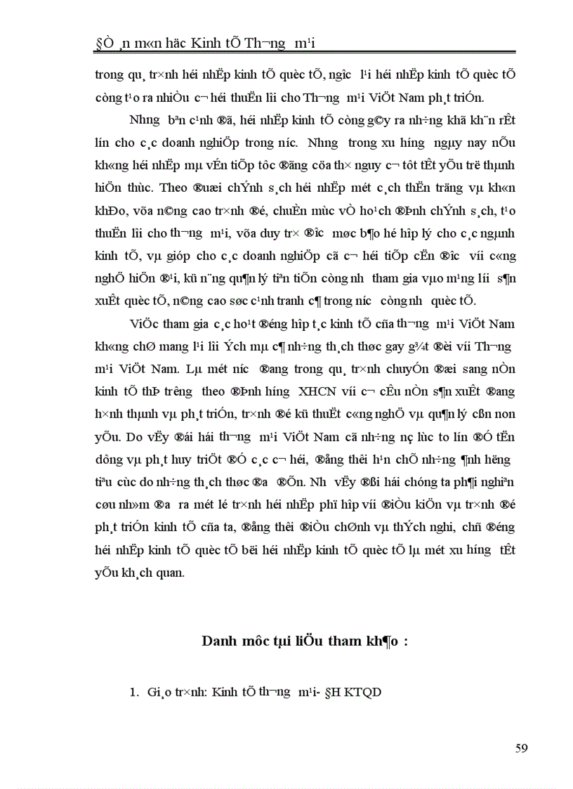 image for page Thực trạng thương mại Việt Nam trong điều kiện hội nhập kinh tế quốc tế và biện pháp phát triển thương mại trong những năm sắp tới