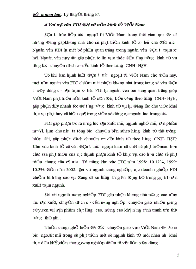 image for page Phân tổ thống kê và vận dụng phân tổ thống kê cho phân tích luồng vốn FDI trong nông nghiệp thời kỳ 1988 – 1999 ở Việt Nam