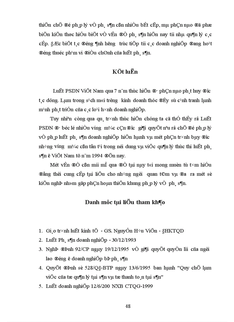 image for page Một số vấn đề cơ bản về lý luận và thực tiễn thi hành của pháp luật phá sản doanh nghiệp Việt Nam