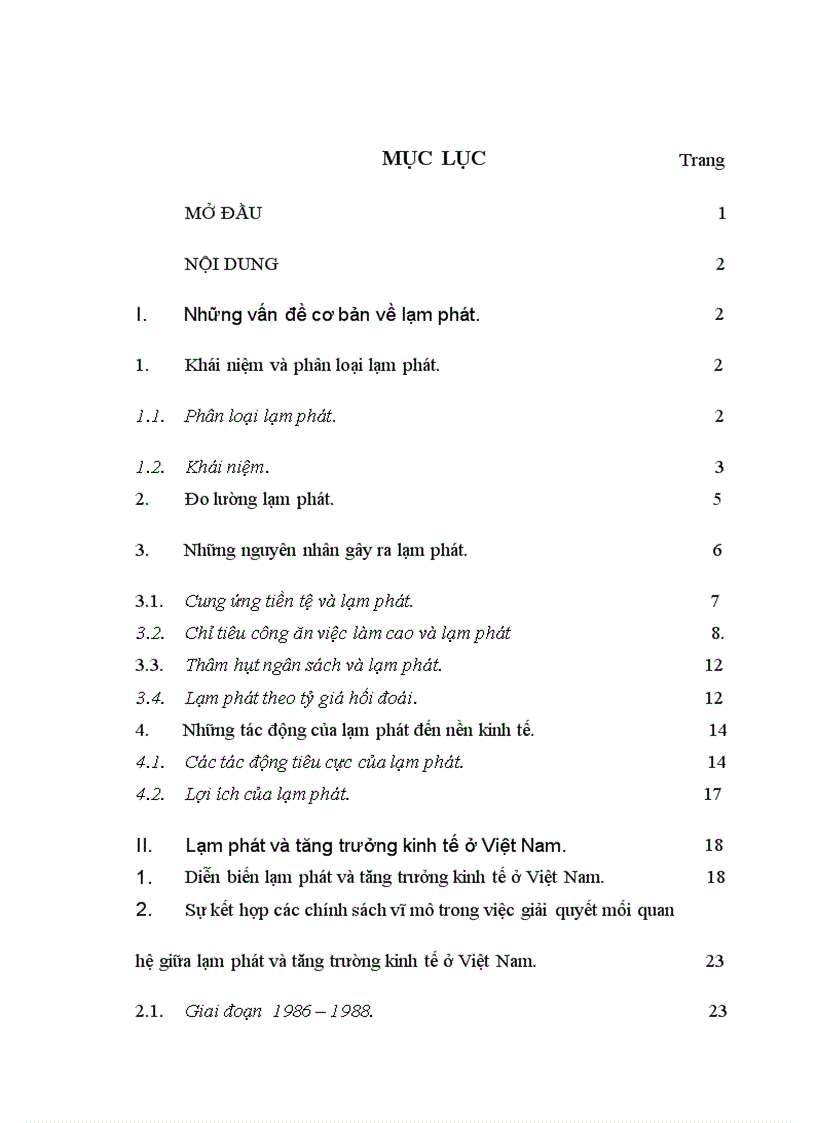 image for page Lạm phát và tăng trưởng kinh tế