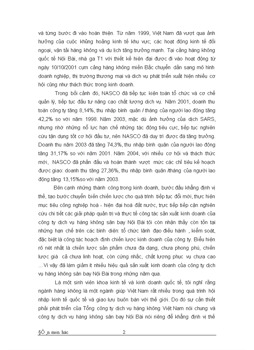image for page Việc lựa chọn cơ cấu tổ chức của công ty dịch vụ hàng không sân bay Nội Bài (NASCO) và mức độ phù hợp của cơ cấu tổ chức đó với chiến lược kinh doanh mà công ty theo đuổi trong tình hình cạnh tranh gay gắt của cơ chế thị trường