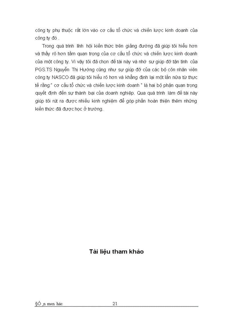 image for page Việc lựa chọn cơ cấu tổ chức của công ty dịch vụ hàng không sân bay Nội Bài (NASCO) và mức độ phù hợp của cơ cấu tổ chức đó với chiến lược kinh doanh mà công ty theo đuổi trong tình hình cạnh tranh gay gắt của cơ chế thị trường