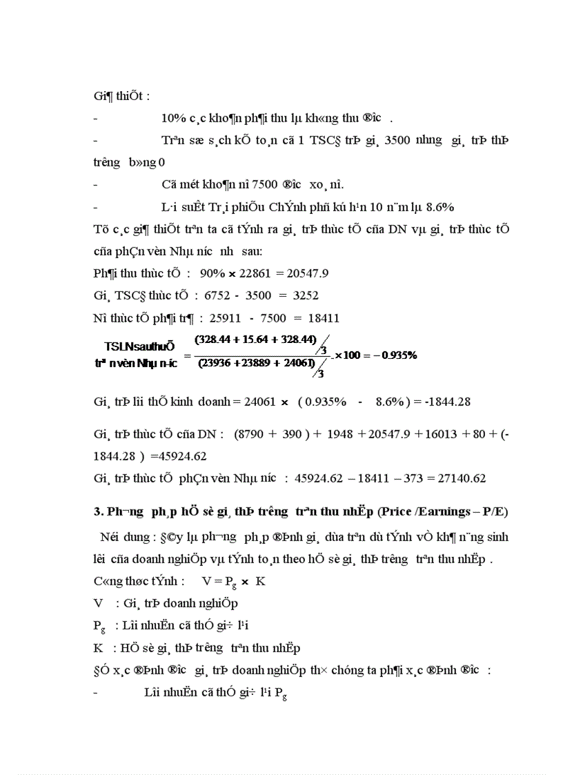 image for page Xác định giá trị DN