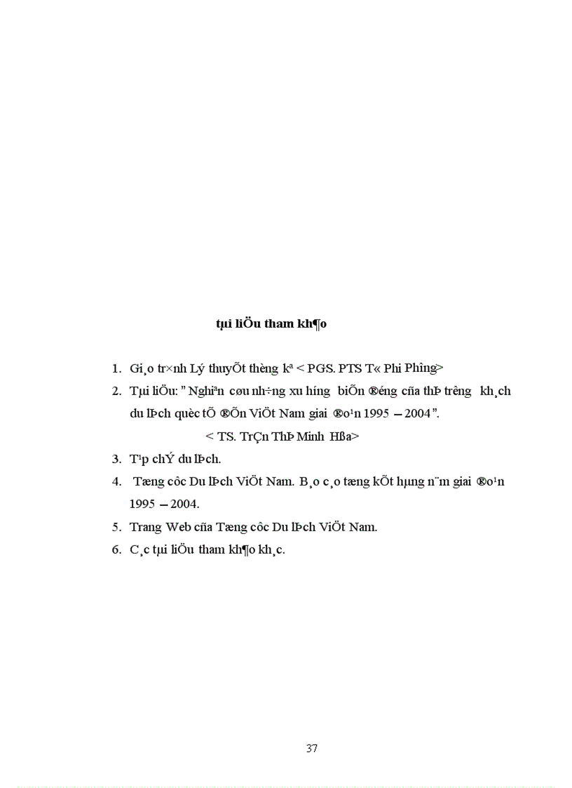 image for page Vận dụng phương pháp dãy số thời gian để nghiên cứu những xu hướng biến động của thị trường khách du lịch quốc tế đến Việt Nam giai đoạn 1995-2004