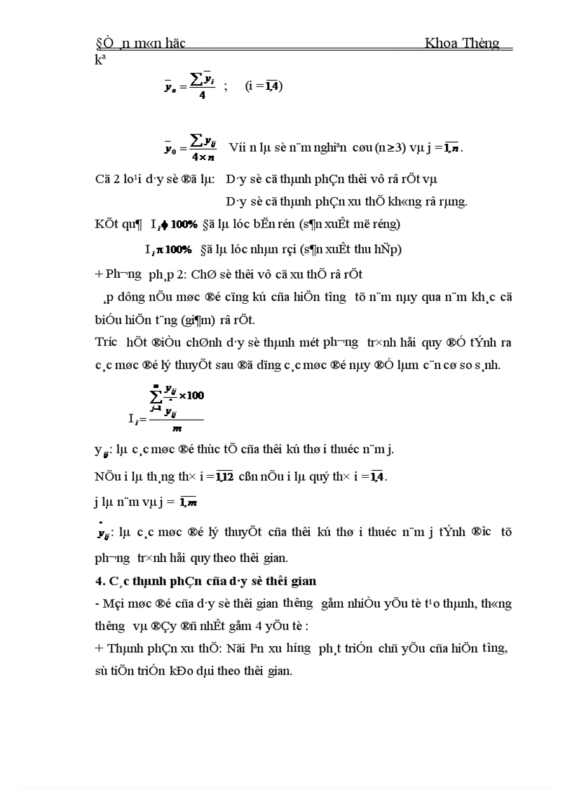 image for page Vận dụng dãy số thời gian với phân tích tổng giá trị sản xuất nông nghiệp của Việt Nam giai đoạn 1990-2002
